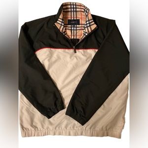 Vintage Burberry Golf Pullover Jacket Large